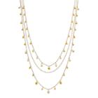 Yellow Shaky Bead Multi Strand Necklace, Women's