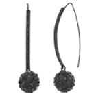 Simply Vera Vera Wang Simulated Crystal Fireball Threader Drop Earrings, Women's, Black