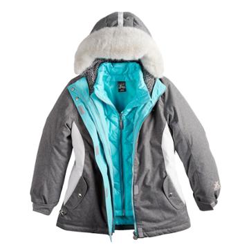 Girls 7-16 Zero Xposure Fortuna Systems Heavyweight Jacket, Size: 16, Grey