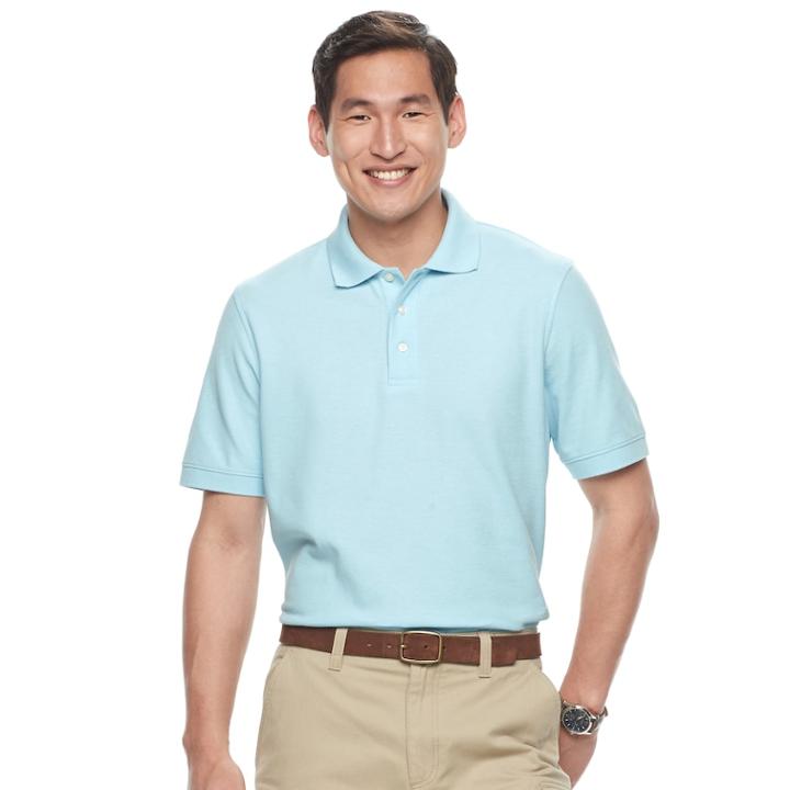 Men's Croft & Barrow&reg; Pique Performance Polo, Size: Xxl, Blue (navy)