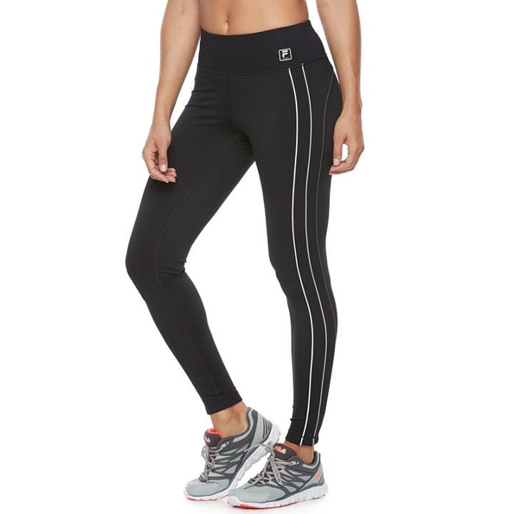 Women's Fila Sport&reg; Media Pocket Running Leggings, Size: Medium, Black
