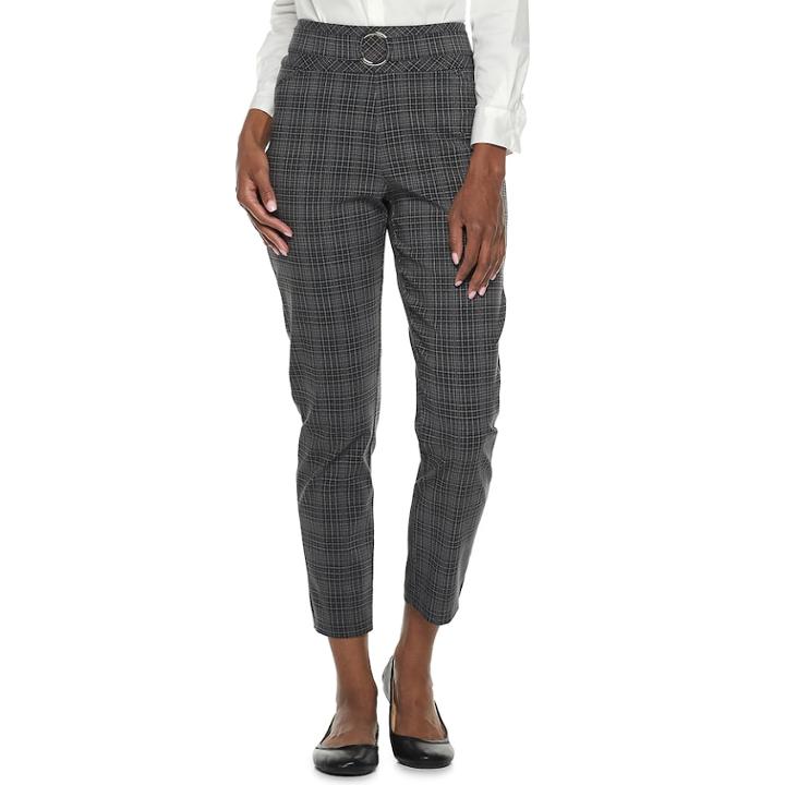Women's Studio 253 Belted Millennium Ankle Pants, Size: Small, Grey