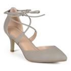 Journee Collection Cairo Women's Lace-up High Heels, Girl's, Size: Medium (7), Grey