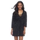 Women's Apt. 9&reg; Jacquard Palm Tunic Cover-up, Size: Xxl, Oxford