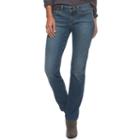 Women's Sonoma Goods For Life&trade; Faded Curvy Straight-leg Jeans, Size: 12 T/l, Med Blue