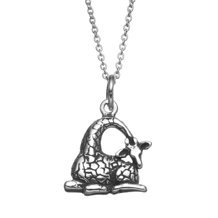 Journee Collection Sterling Silver Giraffe Pendant Necklace, Women's, Size: 14, Multicolor