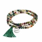 Healing Stone Jasper Bead & Journey Charm Wrap Bracelet, Women's, Size: 20, Green