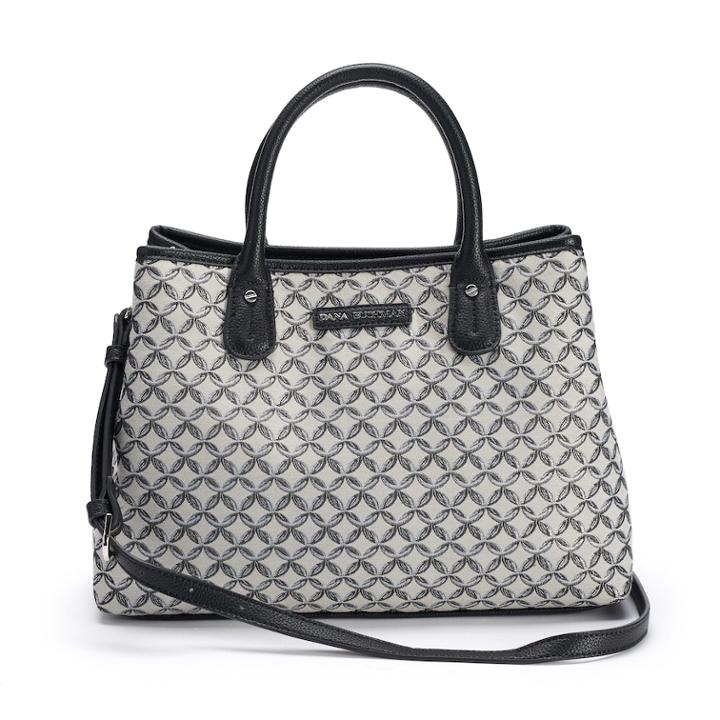 Dana Buchman Cayce Chain-link Jacquard Satchel, Women's, Dark Grey
