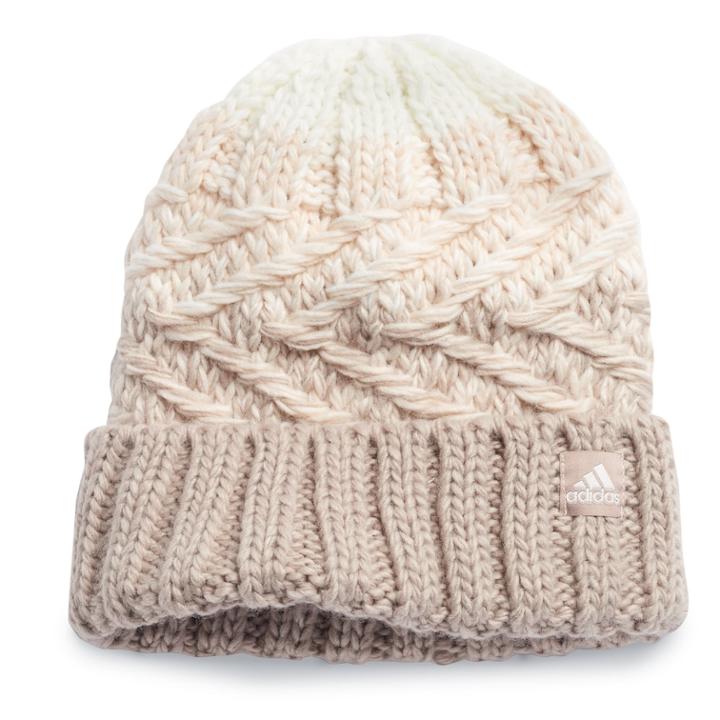 Women's Adidas Canyon Fold Beanie, Lt Beige