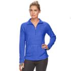 Women's Tek Gear&reg; Microfleece Half-zip Mockneck Top, Size: Medium, Drk Purple