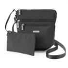 Women's Baggallini Pocket Crossbody With Rfid Blocking Pouch, Grey (charcoal)
