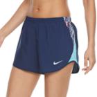 Women's Nike Dry Mesh Inset Running Shorts, Size: Large, Med Blue
