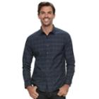Men's Marc Anthony Slim-fit Soft-touch Flannel Button-down Shirt, Size: Xxl, Blue
