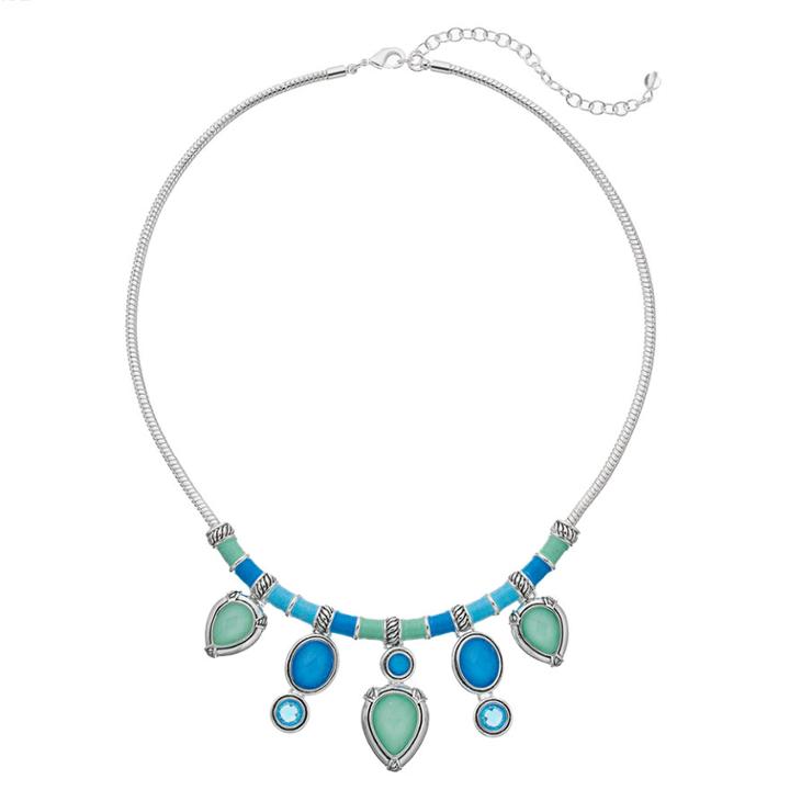 Napier Geometric Necklace, Women's, Blue