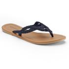 Sonoma Goods For Life&trade; Braided Flip-flops, Women's, Size: Xl, Blue (navy)