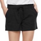 Women's Sonoma Goods For Life&trade; French Terry Beach Shorts, Size: Xl, Black