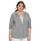 Plus Size Sonoma Goods For Life&trade; Solid Hoodie, Women's, Size: 2xl, Med Grey