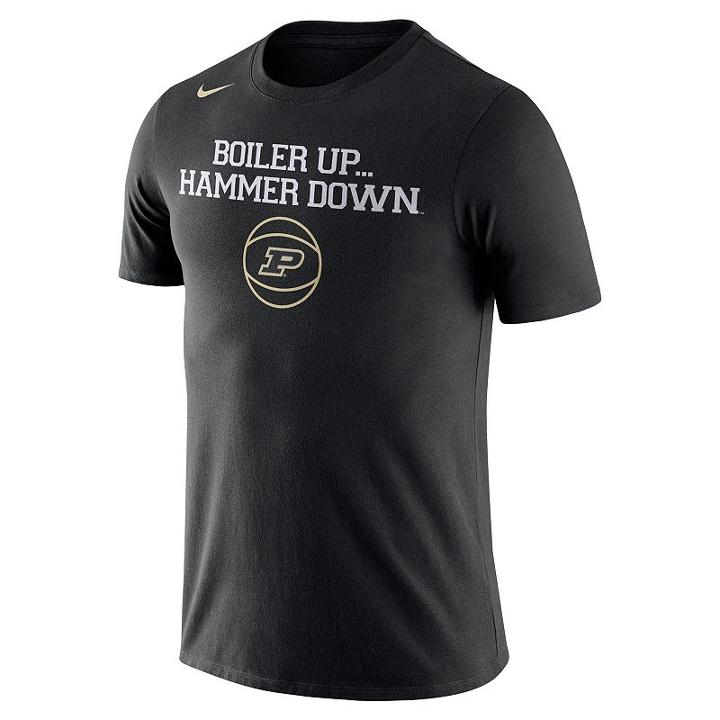 Men's Nike Purdue Boilermakers Basketball Local Tee, Size: Xxl, Black