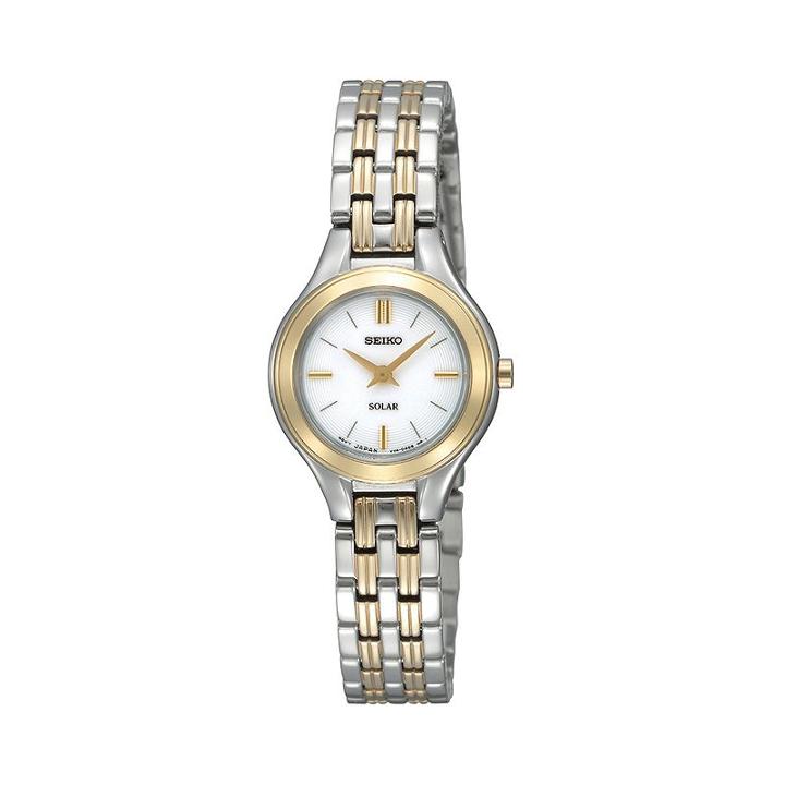 Seiko Women's Two Tone Stainless Steel Solar Watch - Sup210, Multicolor