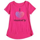 Girls 7-16 Musical. Ly Graphic Tee, Size: Small, Brt Pink