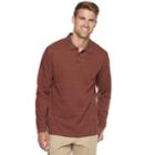Men's Haggar Classic-fit Soft Touch Jacquard Polo, Size: Xl, Brt Orange