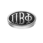 Logoart Pi Beta Phi Sterling Silver Oval Bead, Women's, Grey