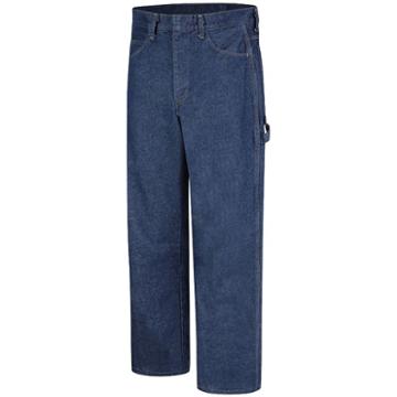 Men's Bulwark Fr Excel Fr Pre-washed Dungaree Jeans, Size: 40x28, Blue
