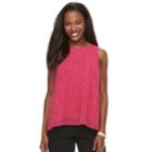 Women's Apt. 9&reg; Pleated Chiffon Tank, Size: Medium, Med Pink