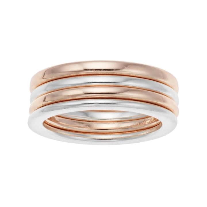 Lc Lauren Conrad Two Tone Ring Set, Women's, Size: 7, Multicolor