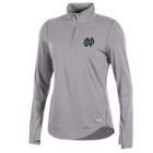 Women's Under Armour Notre Dame Fighting Irish Charged Cotton Quarter-zip Top, Size: Large, Grey