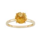 Citrine 10k Gold Ring, Women's, Size: 8, Orange