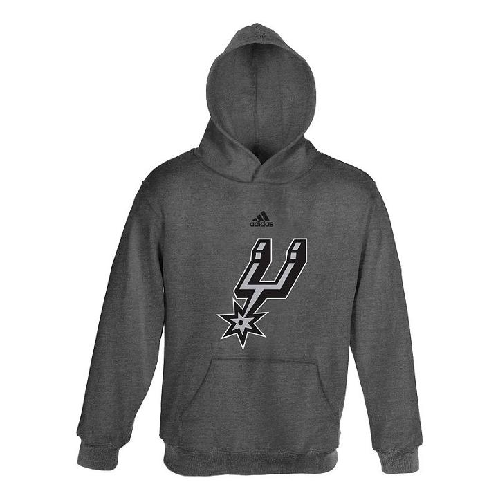 Boys 8-20 Adidas San Antonio Spurs Promo Fleece Hoodie, Size: S(8), Grey Other