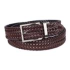 Men's Chaps Reversible Braided Belt, Size: Small, Dark Brown