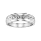 Love Always Diamond Accent Sterling Silver Wedding Band - Men, Size: 9.50, White