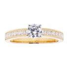 14k Gold Channel Set 1 Carat T.w. Igl Certified Diamond Engagement Ring, Women's, Size: 7.50, White