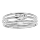Lc Lauren Conrad Knot Ring Set, Women's, Size: 7, Silver