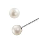 18k White Gold Aaa Akoya Cultured Pearl Stud Earrings, Women's