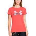 Women's Under Armour Tech Short Sleeve Graphic Tee, Size: Small, Orange