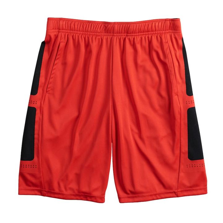 Husky Boys 8-20 Tek Gear&reg; Laser-cut Shorts, Size: Xl Husky, Red