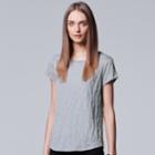 Women's Simply Vera Vera Wang Floral Jacquard Tee, Size: Xs, Med Grey