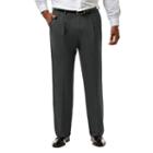 Big & Tall J.m. Haggar Premium Classic-fit Sharkskin Stretch Pleated Suit Pants, Men's, Size: 56x32, Dark Grey