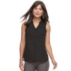 Women's Apt. 9&reg; Sleeveless Blouse, Size: Medium, Black