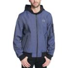 Men's Levi's&reg; Hooded Softshell Varsity Bomber Jacket, Size: Xl, Blue