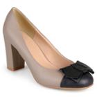 Journee Collection Tash Women's Bow High Heels, Girl's, Size: 6.5, Med Beige