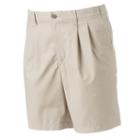 Men's Croft & Barrow&reg; True Comfort Classic-fit Stretch Pleated Shorts, Size: 34, Lt Beige