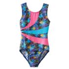 Girls 4-14 Jacques Moret Splatter Colorblock Leotard, Size: Small, Brown Over