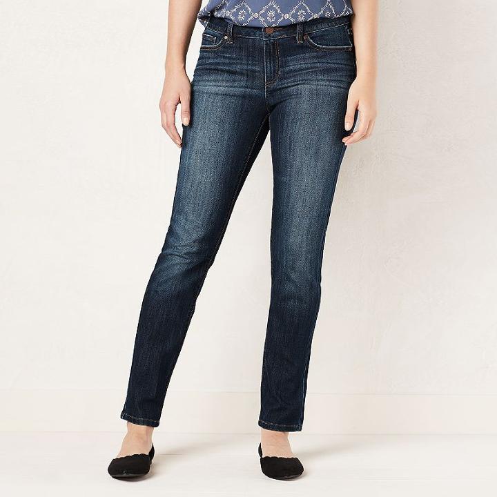 Women's Lc Lauren Conrad Skinny Jeans, Size: 4 Short, Dark Blue