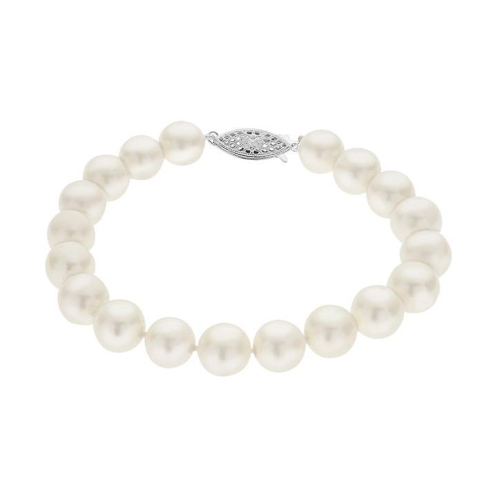Pearlustre By Imperial 8.5-9.5 Mm Freshwater Cultured Pearl Bracelet - 7.5 In, Women's, Size: 7.5, White