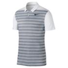 Men's Nike Dry Essential Regular-fit Striped Golf Polo, Size: Xxl, White