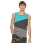 Men's Urban Pipeline&reg; Colorblock Tank, Size: Xl, Turquoise/blue (turq/aqua)
